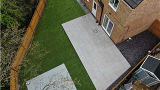 landscaping play area in groovy grass silver