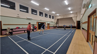 Verde Badminton Court portable mat