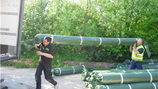 Craig loading the orders onto Nightfreight