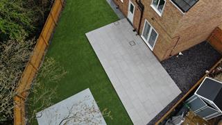landscaping play area in groovy grass silver