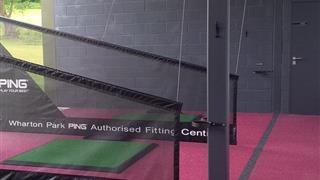 burgundy flooring for driving range