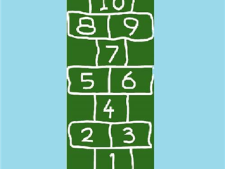  Verde Hopscotch (Crayon Design)