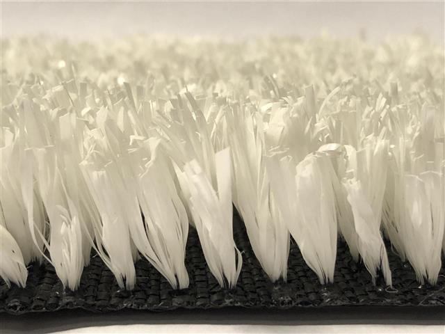 side view of white artificial grass named verdeturf