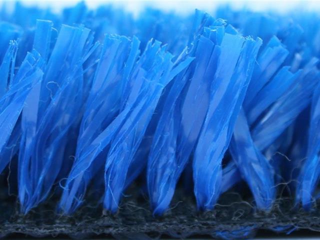side view of blue verdetuf by verde sports and artificial grass