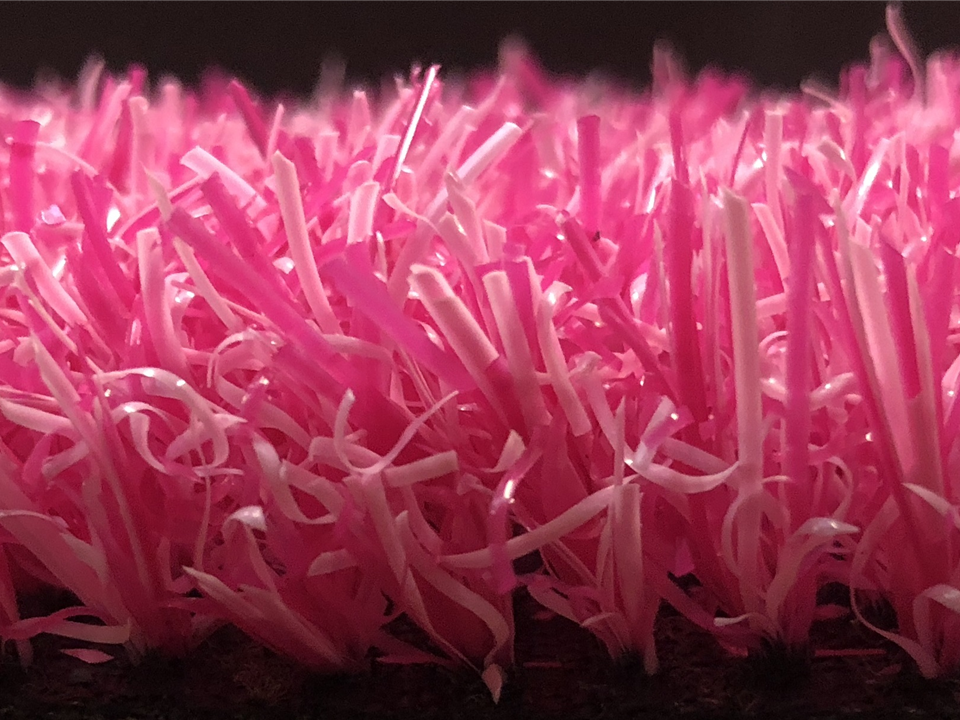 Pink artificial grass