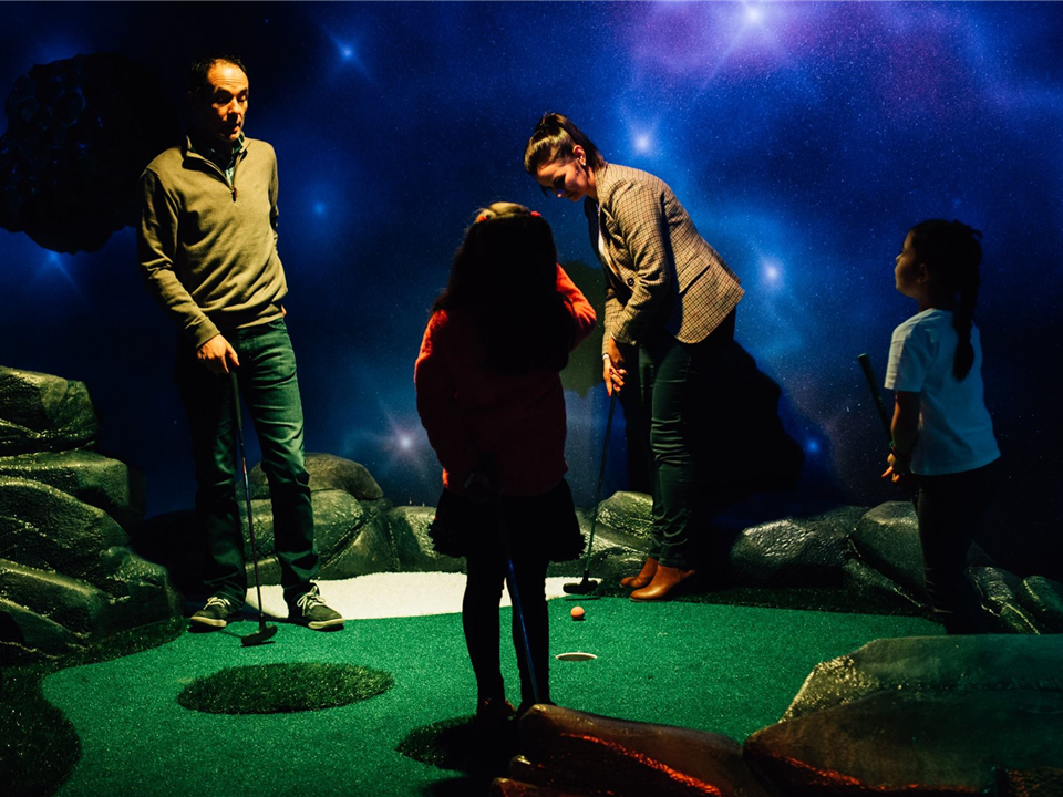 family playing grass on verde prime green