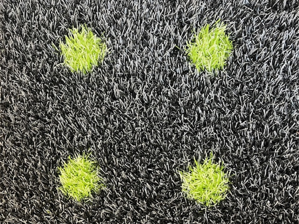 lime and off black groovy grass