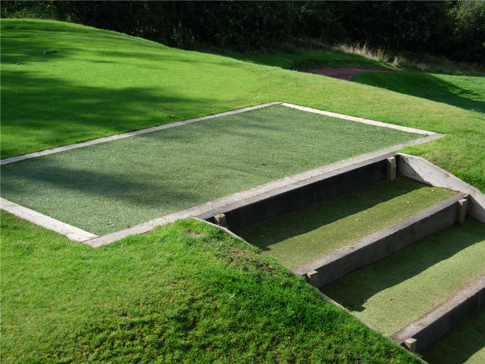 verdeturf green used for steps at golf course