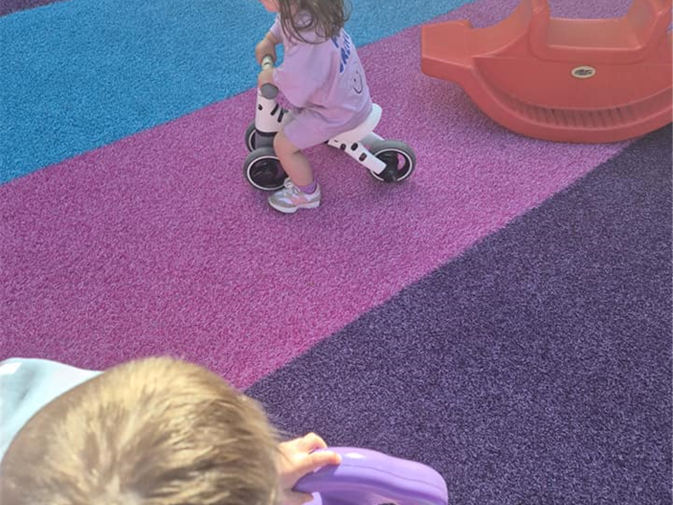 verde sports lilac grass in nursery play area