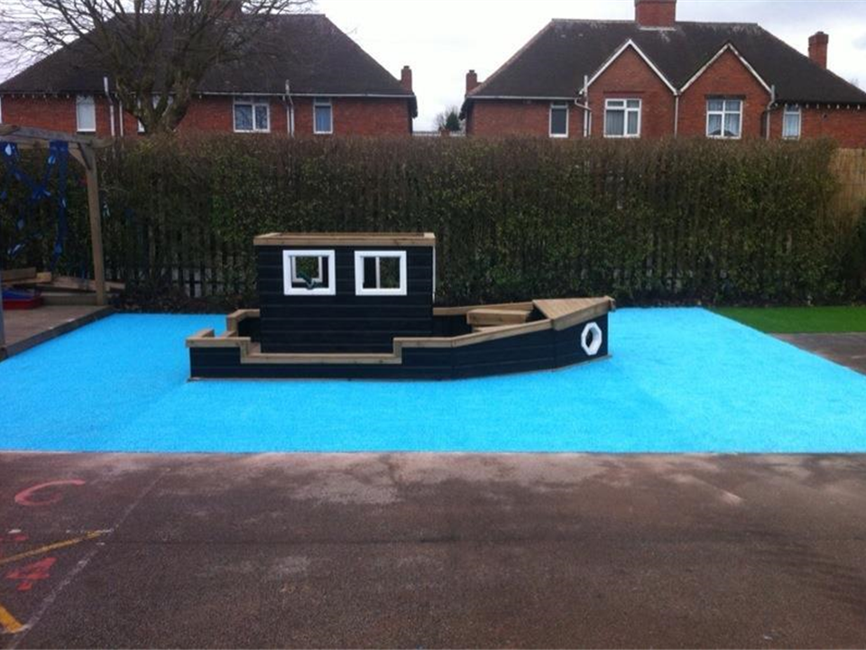 RD Paving &ndash; Blue Groovy Grass for Playground