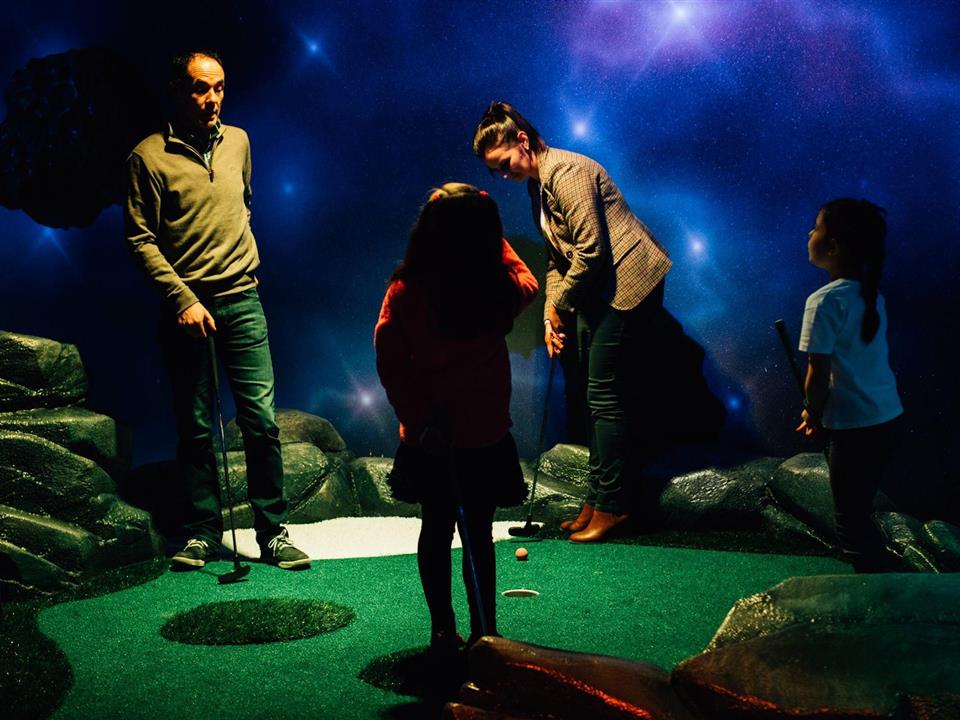 family playing grass on verde prime green