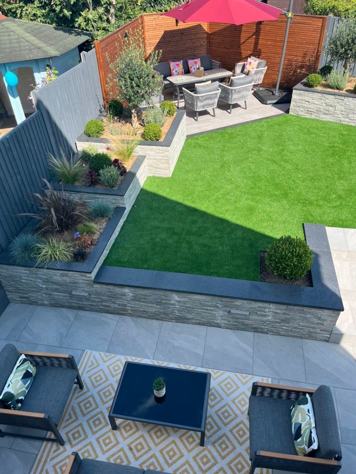 Garden with Artificial Grass